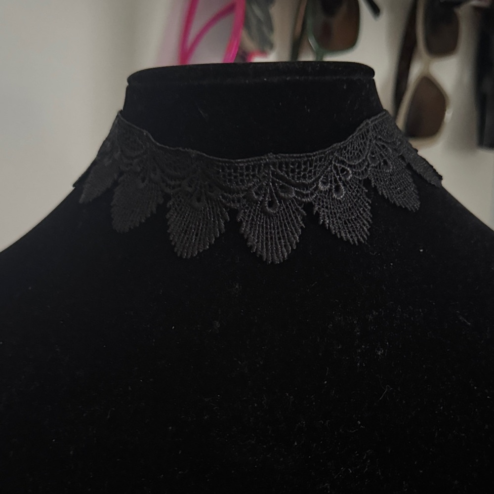 Nordstrom Black Lace Choker Necklace